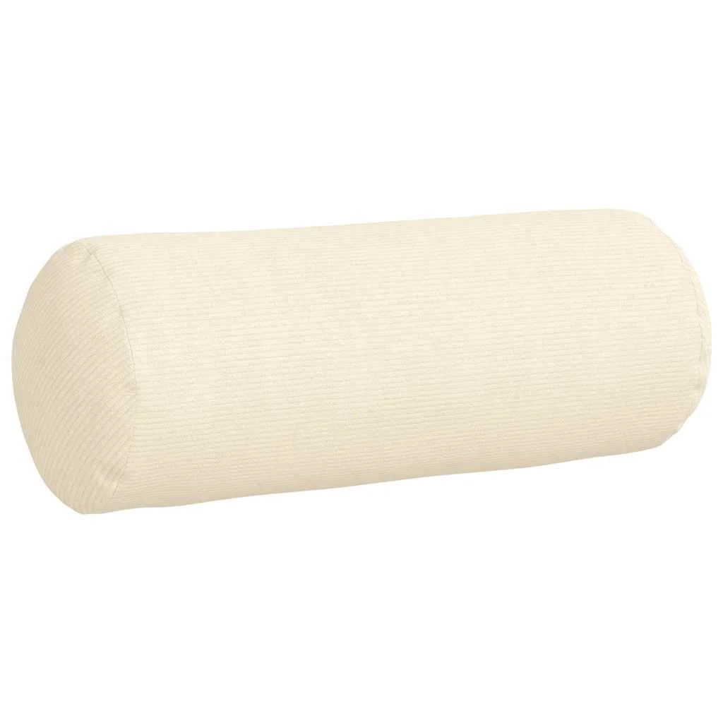 Podložkové vankúše 2 pcs Krémová Ø 25 x 70 cm Kordúrová tkanina