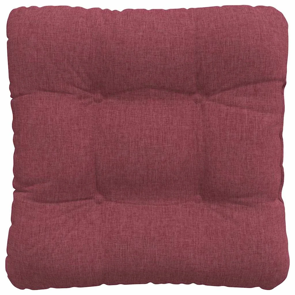 Vankúše na sedenie 4 pcs Víno červené 40 x 40 x 12 cm látka