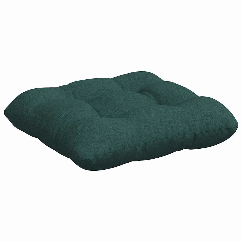 Vankúše na sedenie 4 pcs Tmavozelená 40 x 40 x 12 cm látka