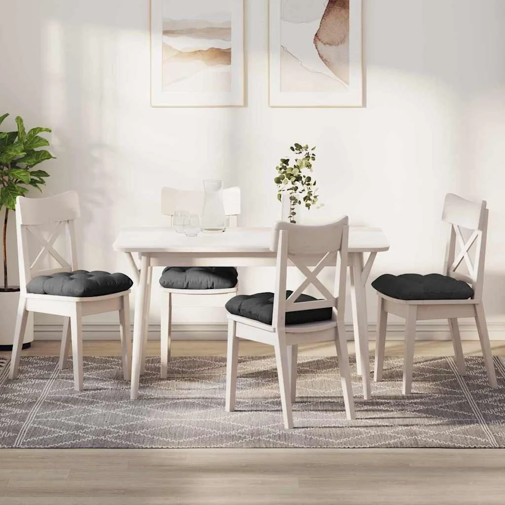 Vankúše na sedenie 4 pcs Tmavo šedá 40 x 40 cm