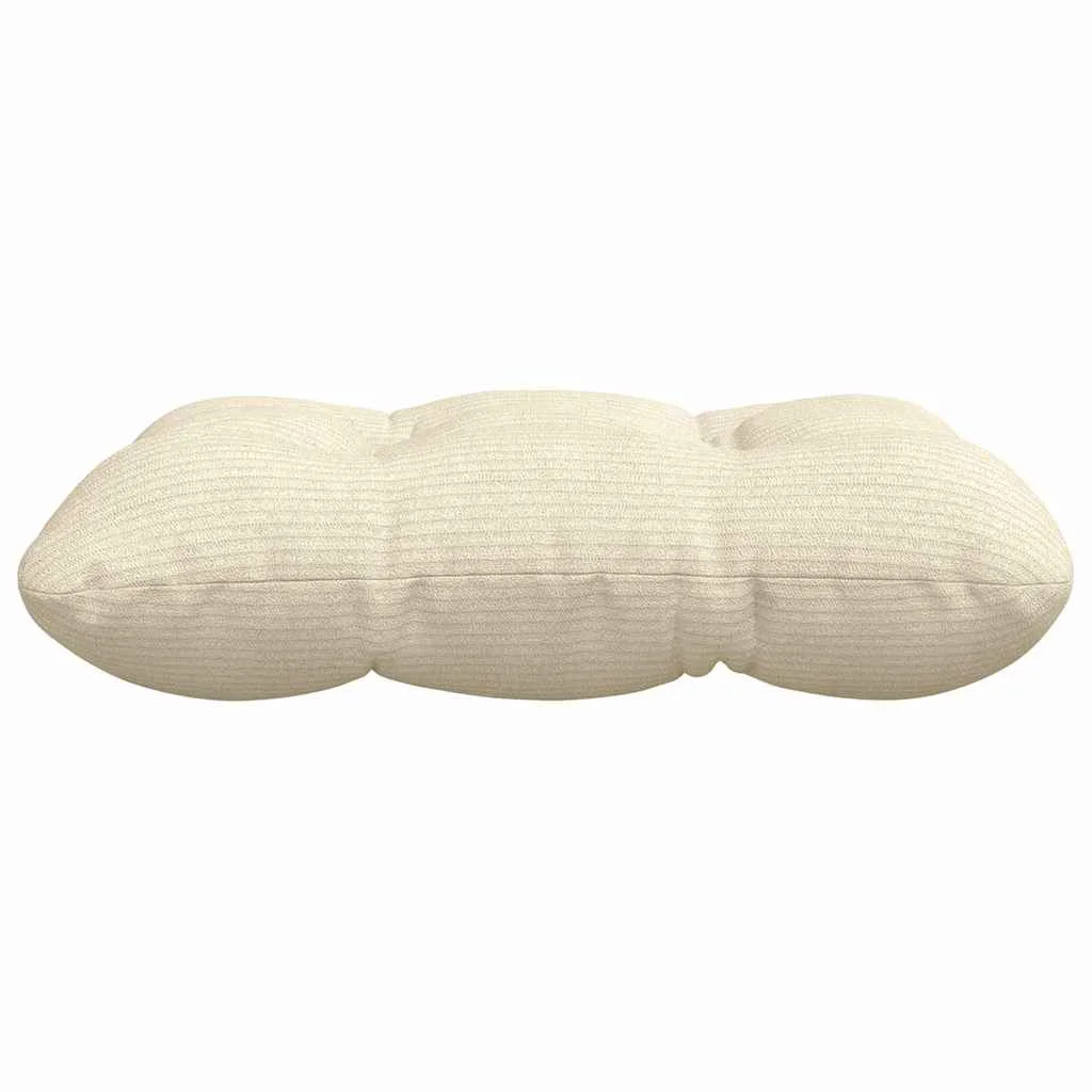 Vankúše na sedenie 4 pcs Krémová 40 x 40 cm Kordúrová tkanina