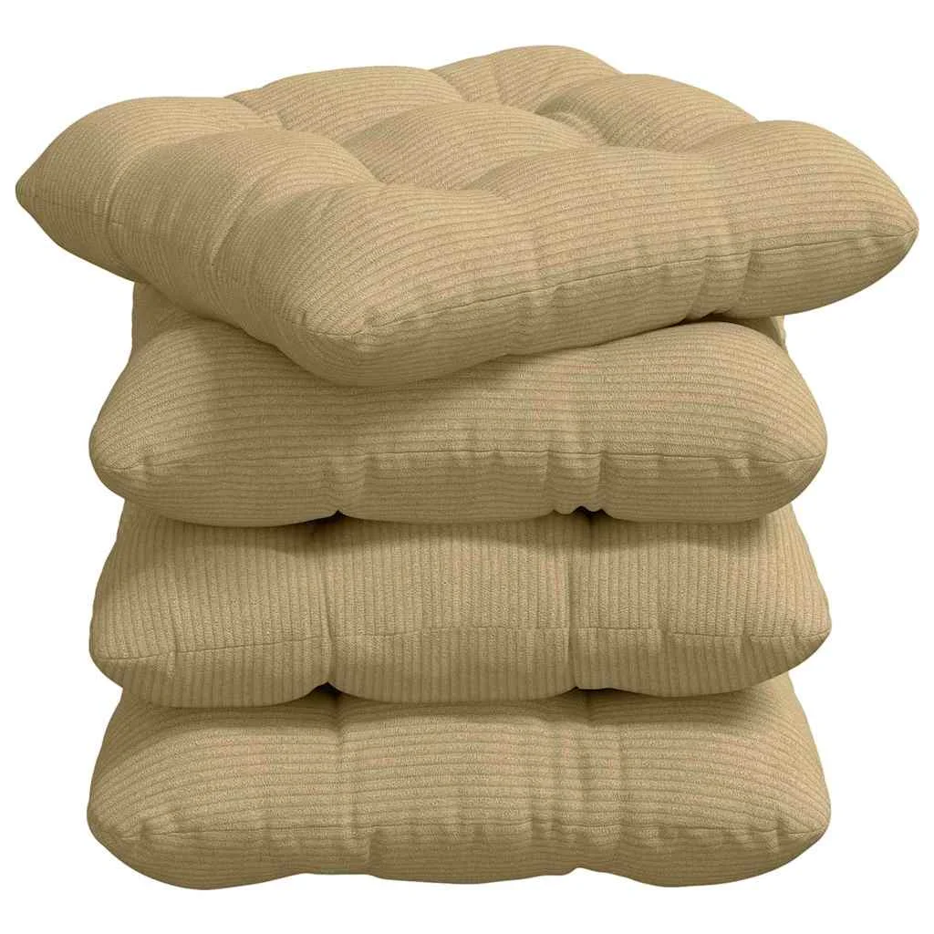 Vankúše na sedenie 4 pcs Šedá zelená 40 x 40 cm