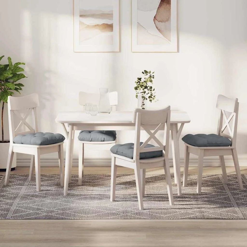 Vankúše na sedenie 4 pcs Svetlosivá 45 x 45 x 12 cm látka