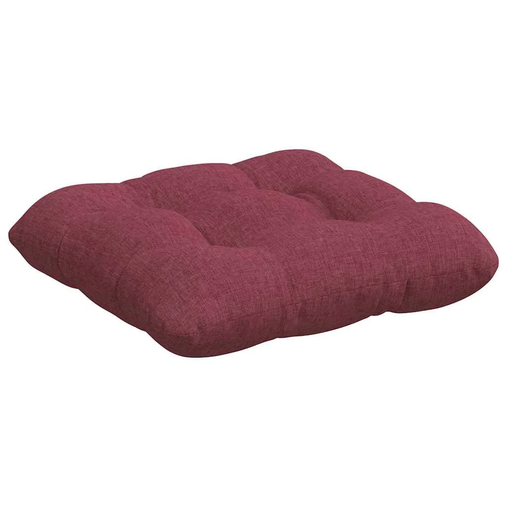 Vankúše na sedenie 4 pcs Víno červené 45 x 45 x 12 cm látka