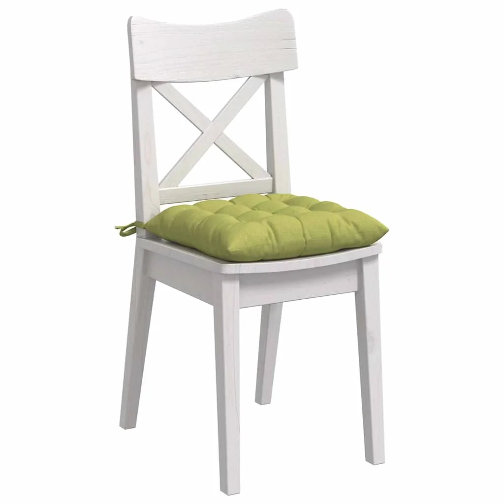 Vankúše na sedenie 2 pcs Svetlo zelená 40 x 40 x 6 cm látka