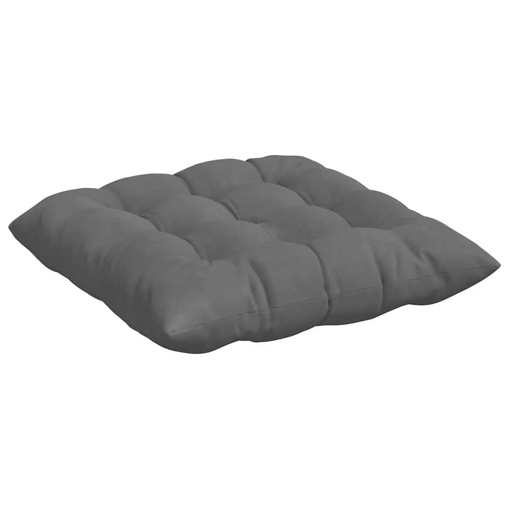 Vankúše na sedenie 4 pcs Tmavo šedá 40 x 40 x 6 cm Mikrovlákno
