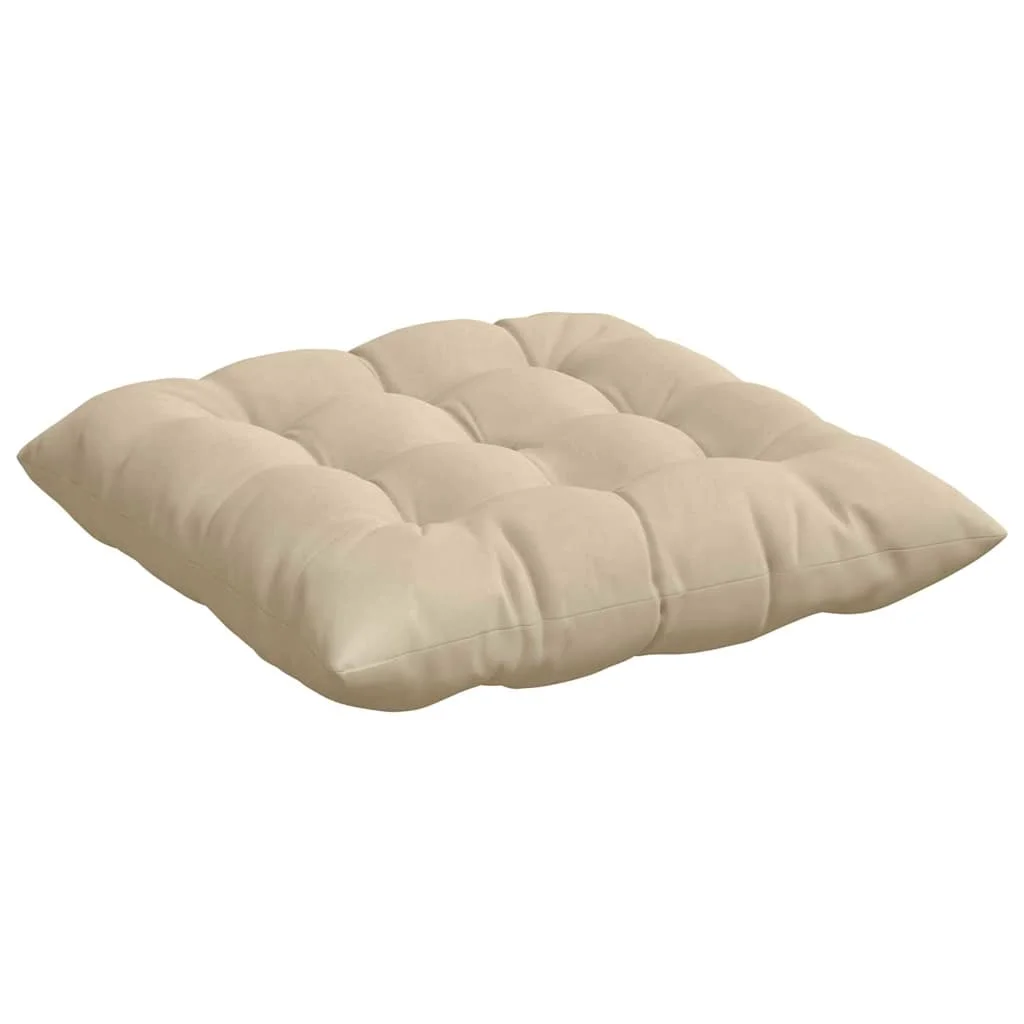 Vankúše na sedenie 4 pcs Krémová 40 x 40 x 6 cm Mikrovlákno