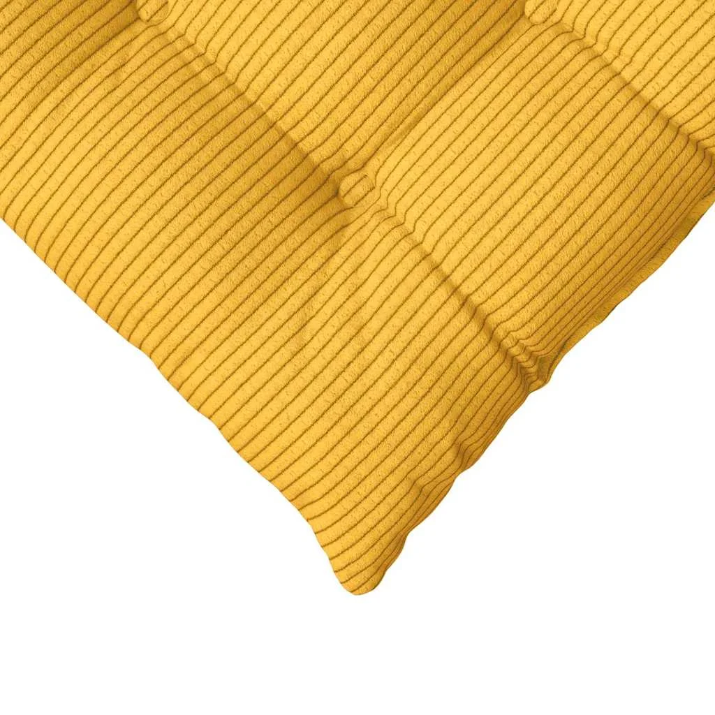 Vankúše na sedenie 4 pcs Svetložltá 40 x 40 x 6 cm