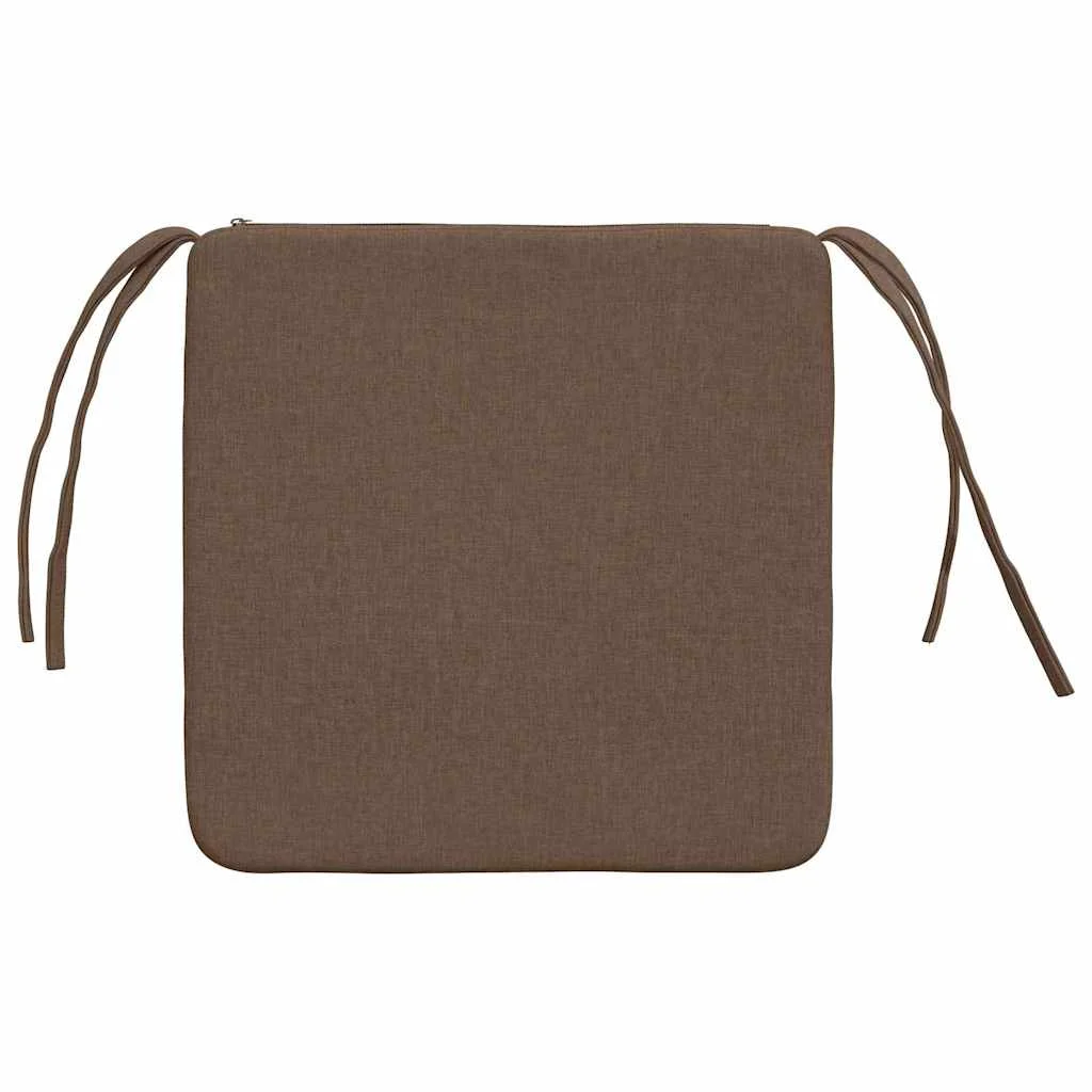 Vankúše na sedenie 4 pcs Hnedá 40 x 40 x 3 cm látka