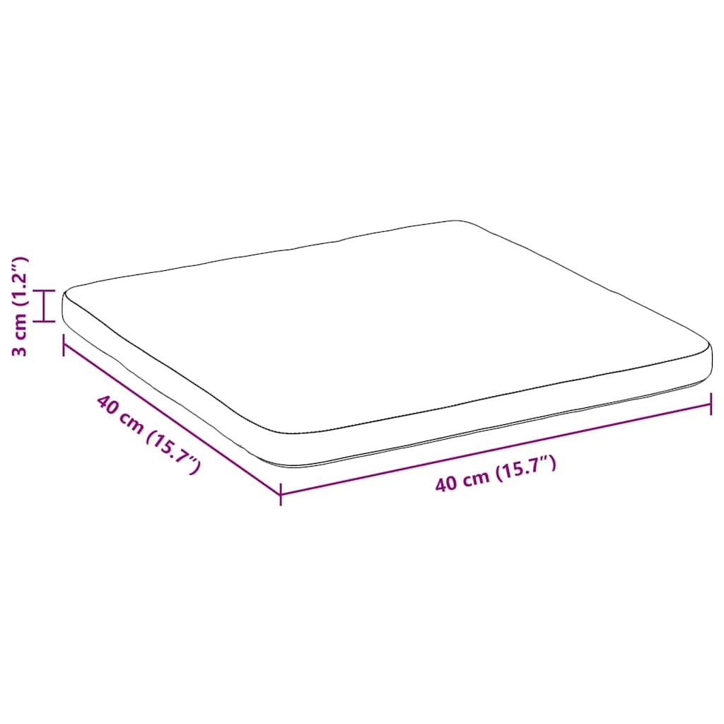 Vankúše na sedenie 4 pcs Krémová 40 x 40 x 3 cm látka