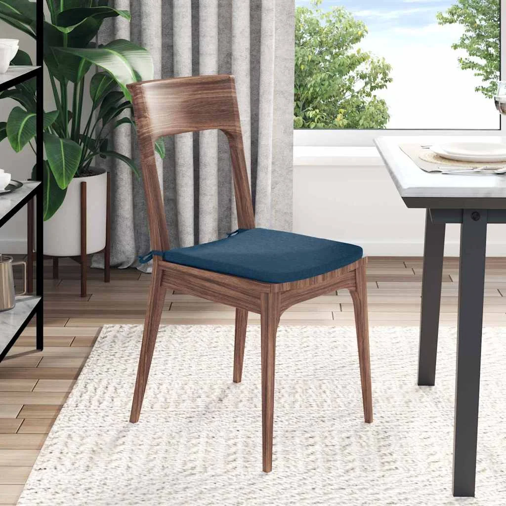 Vankúše na sedenie 4 pcs Modrá 40 x 40 x 3 cm látka