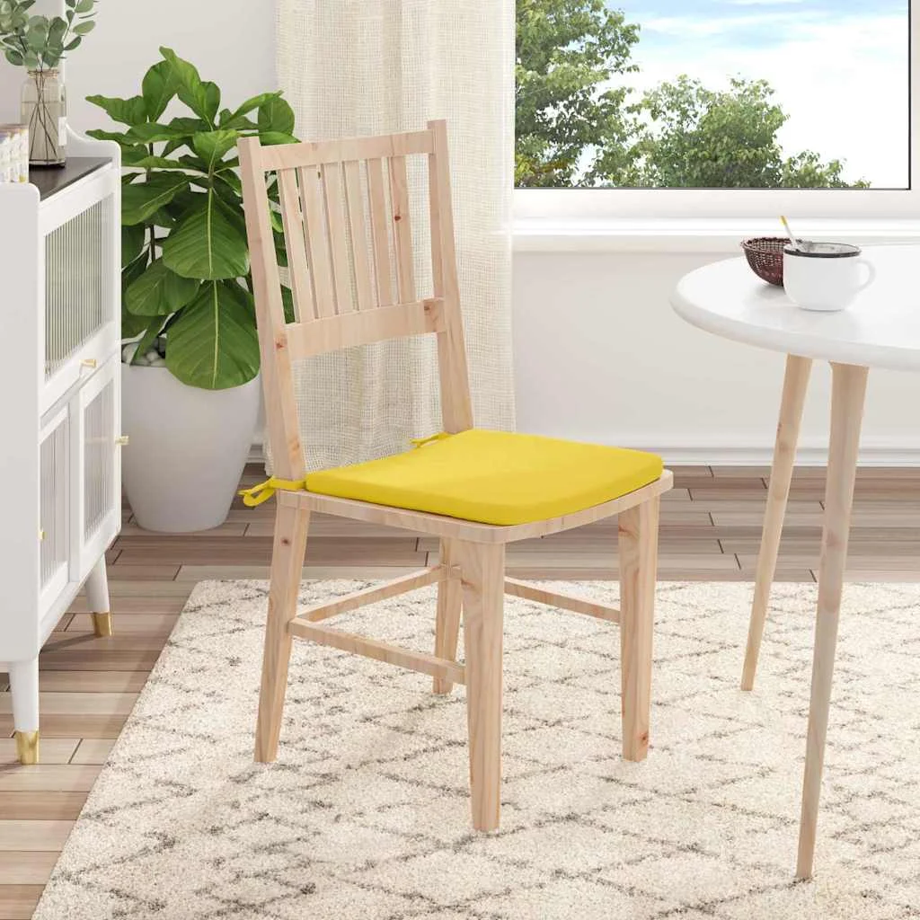 Vankúše na sedenie 4 pcs Svetložltá 40 x 40 x 3 cm látka