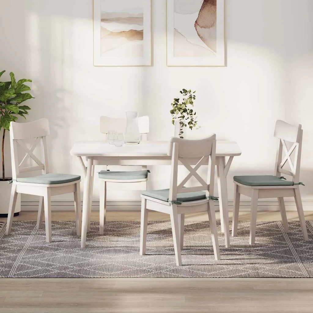 Vankúše na sedenie 4 pcs Svetlosivá 40 x 40 x 3 cm Zamat