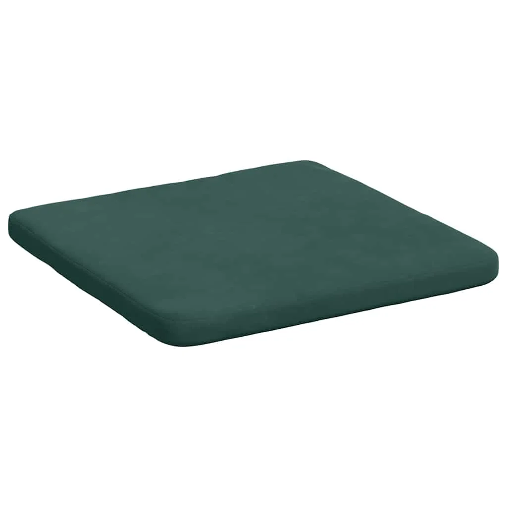 Vankúše na sedenie 4 pcs Tmavozelená 40 x 40 x 3 cm Zamat