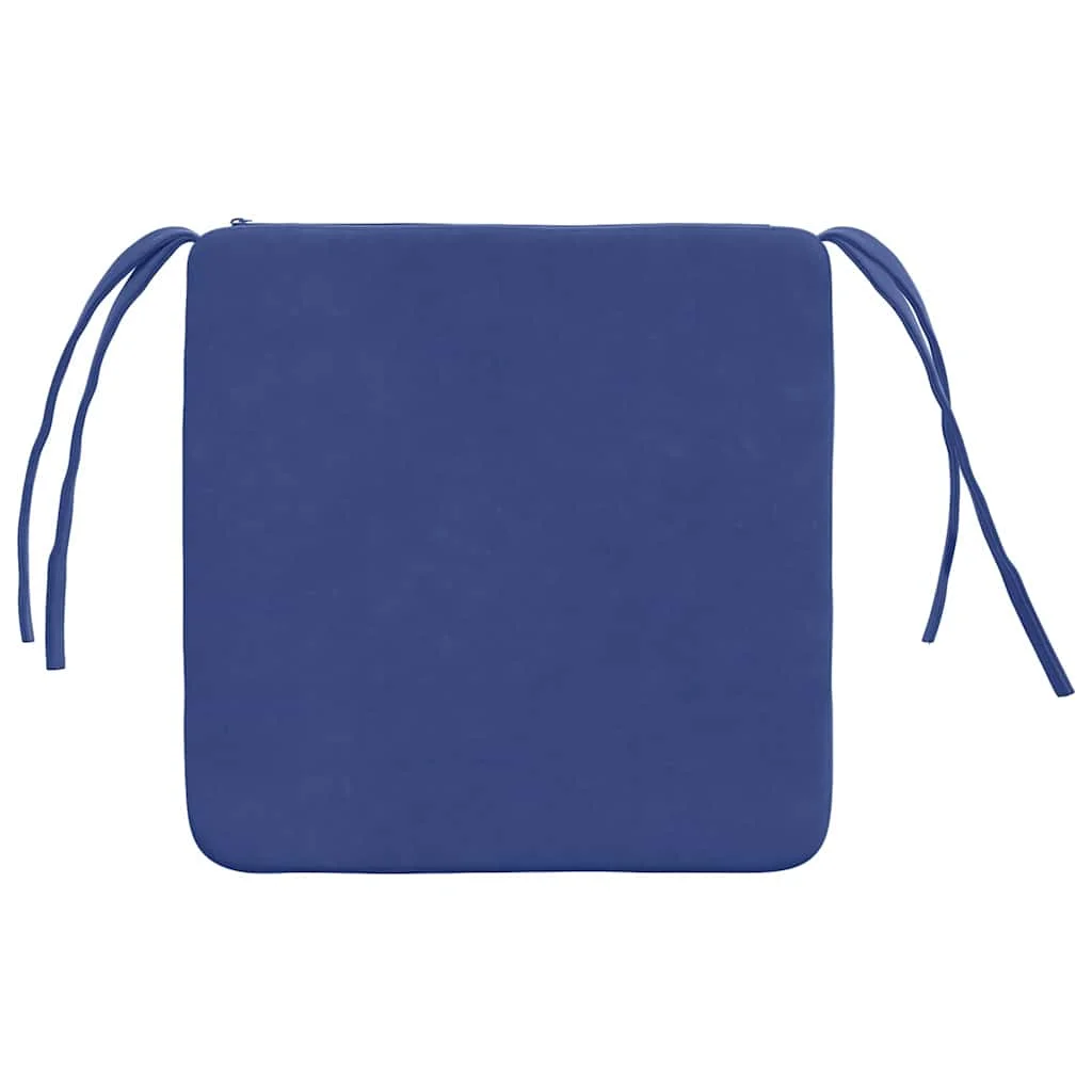 Vankúše na sedenie 4 pcs Policajná modrá 40 x 40 x 3 cm Zamat