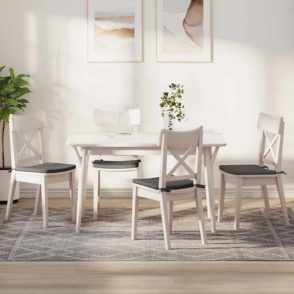 Vankúše na sedenie 4 pcs Svetlosivá 40 x 40 x 3 cm