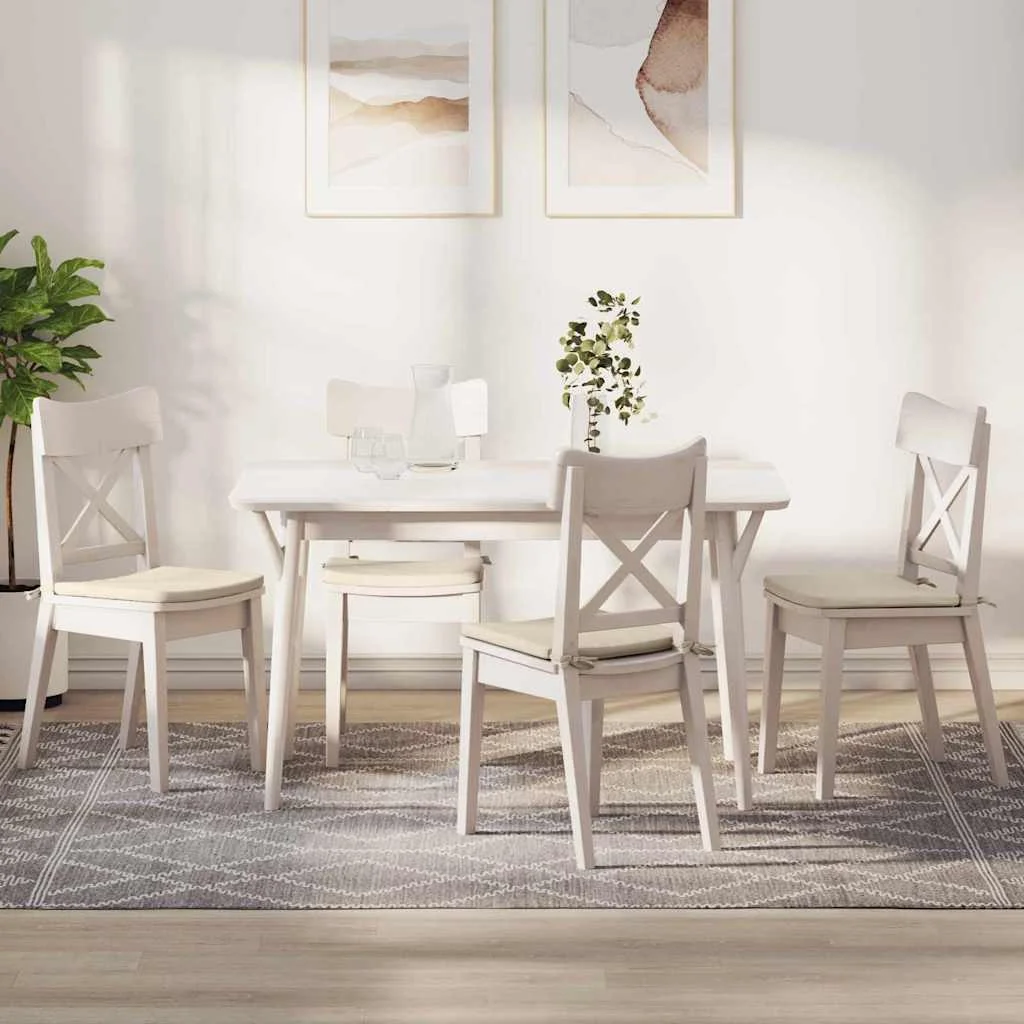 Vankúše na sedenie 4 pcs Krémová 40 x 40 x 3 cm