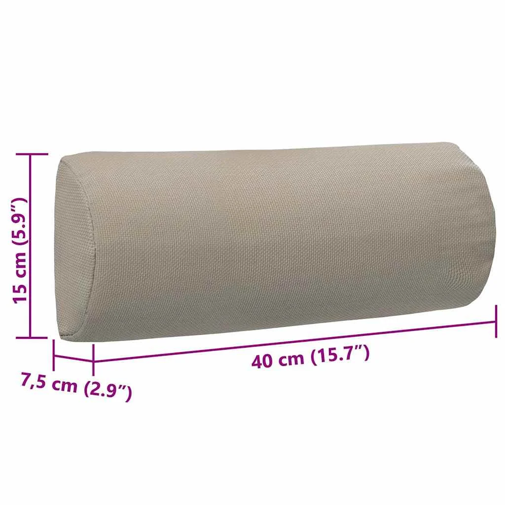 Opierka hlavy na ležadlo sivohnedá 40x7,5x15 cm textilén