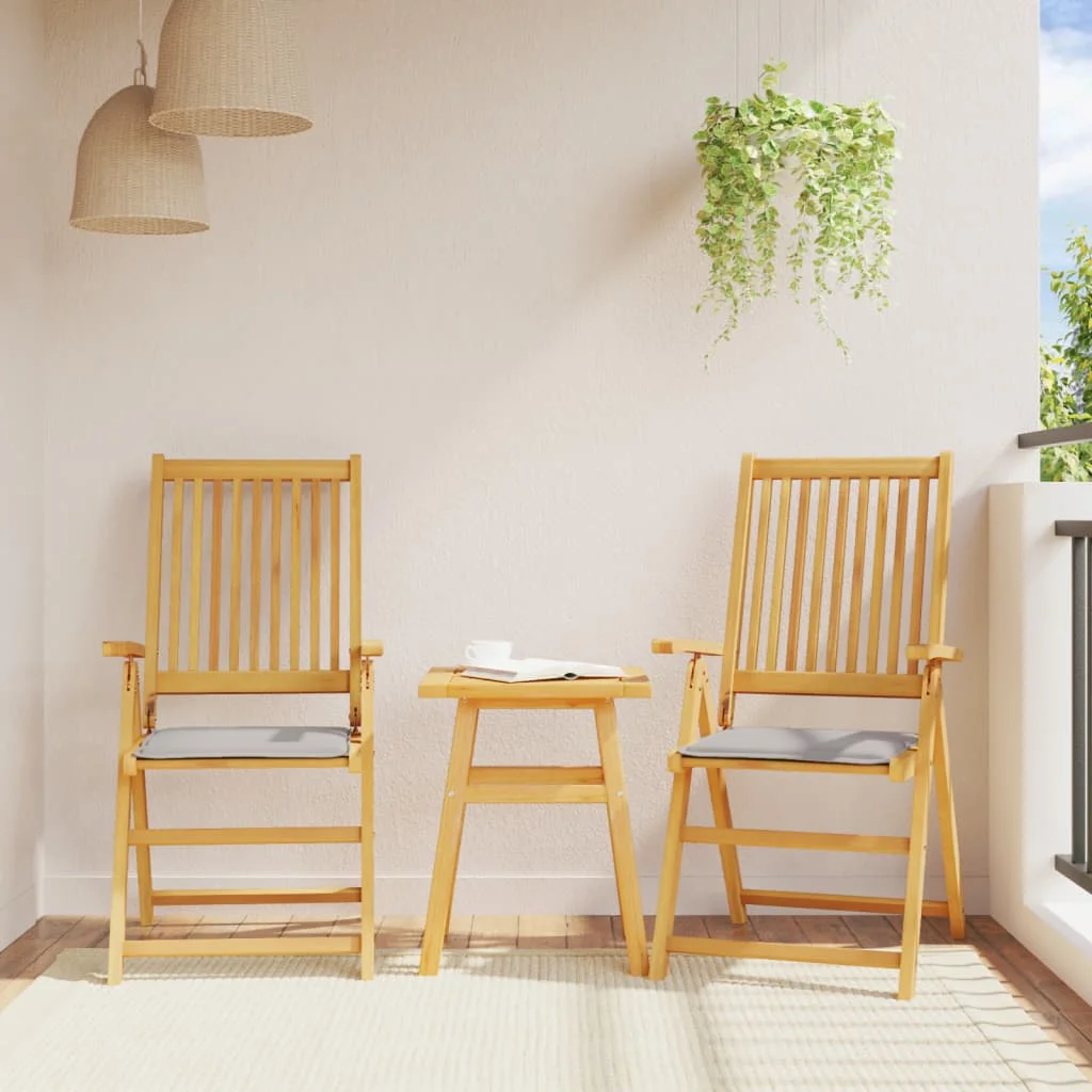 Záhradné podsedáky 4 ks svetlosivé 45x45x2 cm štvorcové