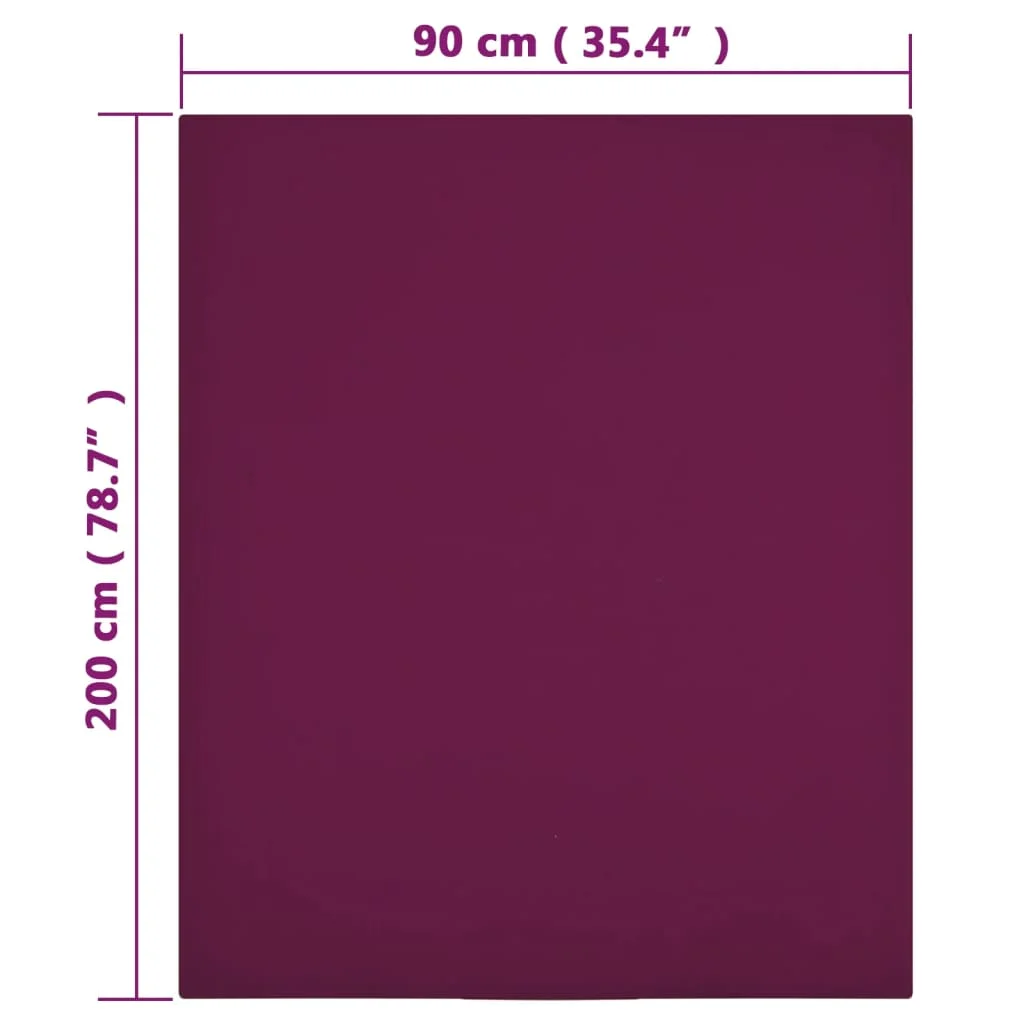 Plachta Jersey bordová 90x200 cm bavlna