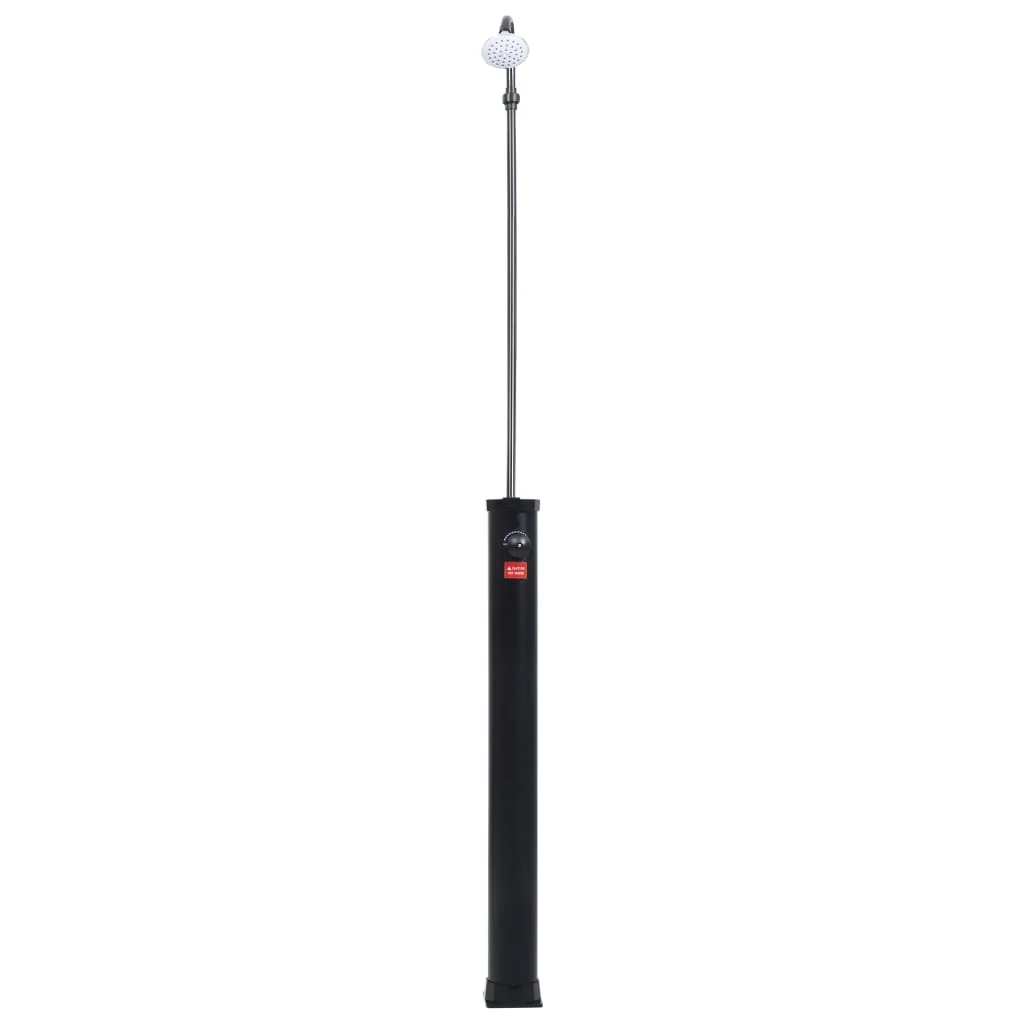 Záhradná solárna sprcha čierna 215 cm 8 l