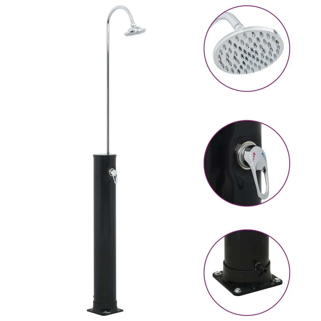 Solárna sprcha čierna 214 cm 20 l