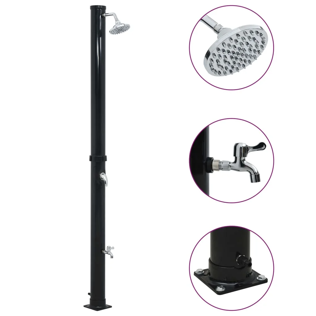 Solárna sprcha čierna 220 cm 20 l