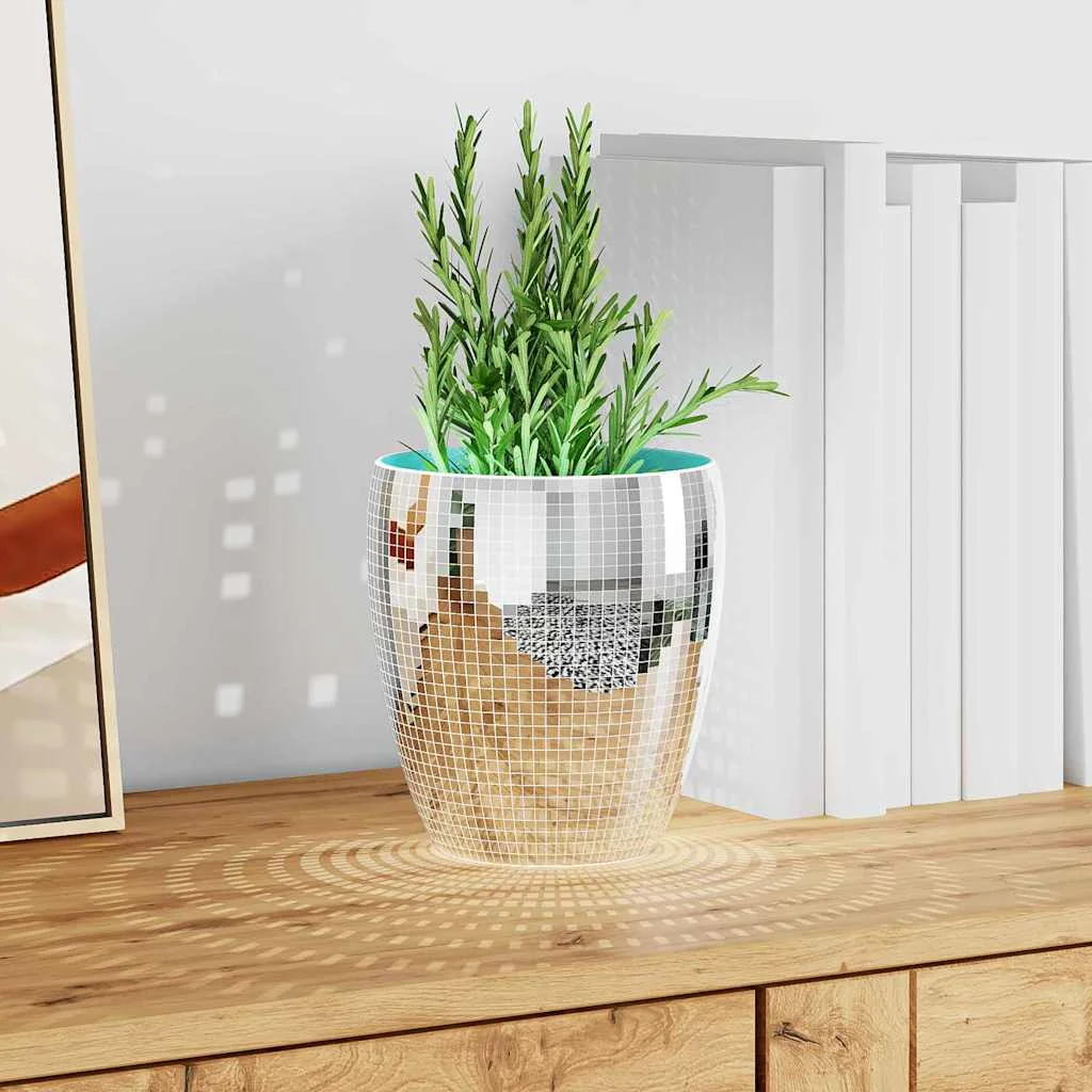 Zrkadlová mozaiková dlaždica 3 pcs Strieborná 30 x 30 cm Sklo