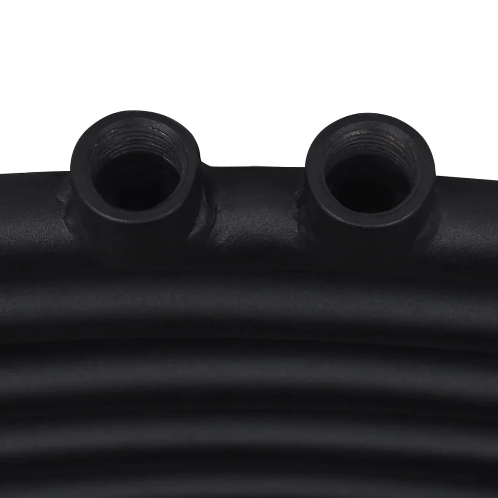 Čierny rebríkový radiátor na centrálne vykurovanie zaoblený 500x1160mm