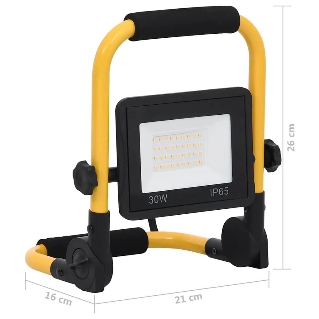 LED reflektor s rukoväťou 30 W studené biele svetlo