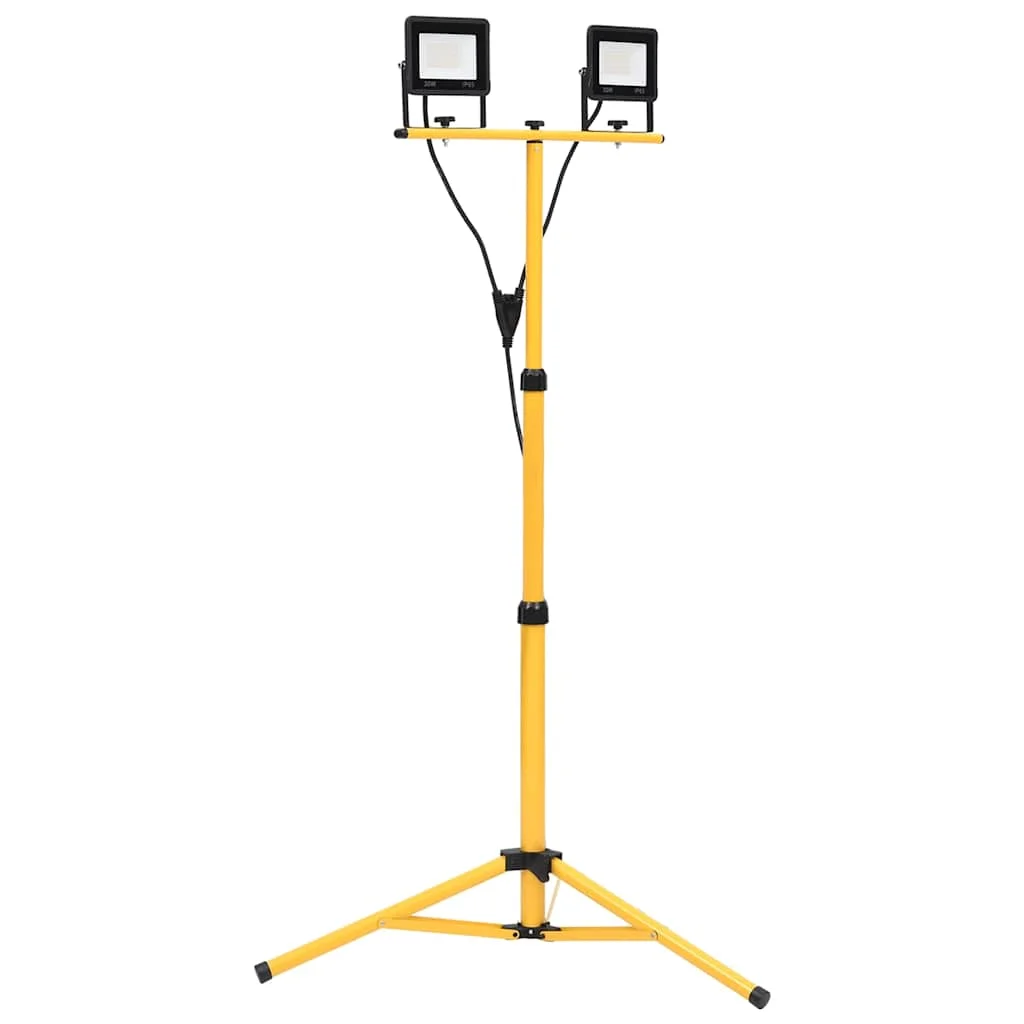 LED reflektor so statívom 2x30 W studené biele svetlo