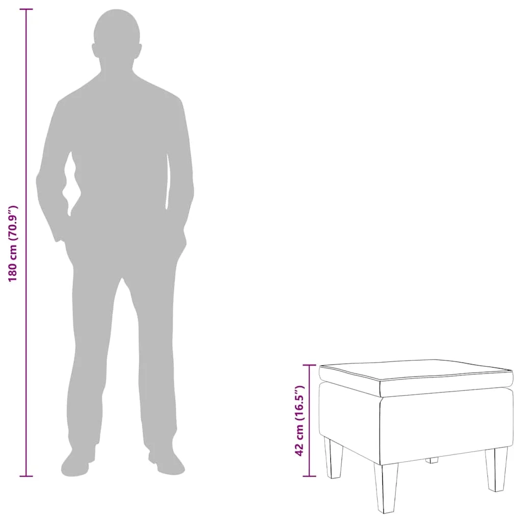 Taburetka s drevenými nohami bledošedá látková