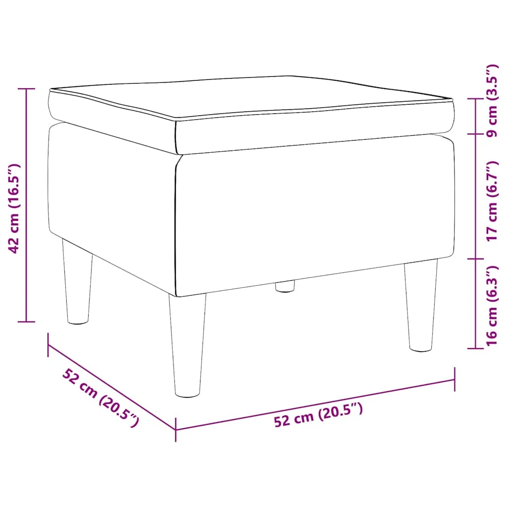 Taburetka s drevenými nohami, krémová zamatová