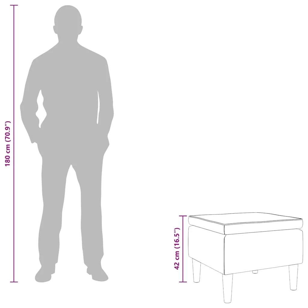 Taburetka s drevenými nohami hnedá látková