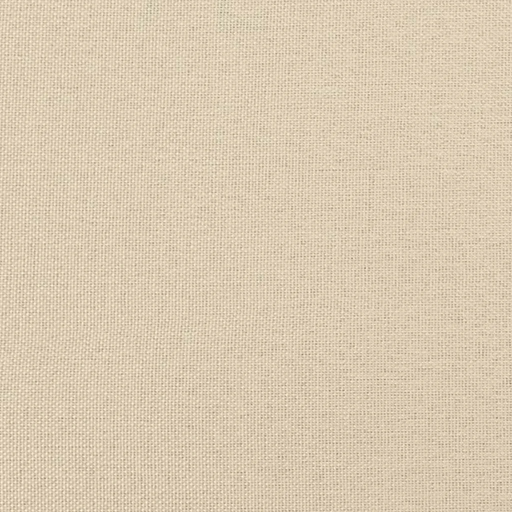 Taburetka s drevenými nohami krémová látková