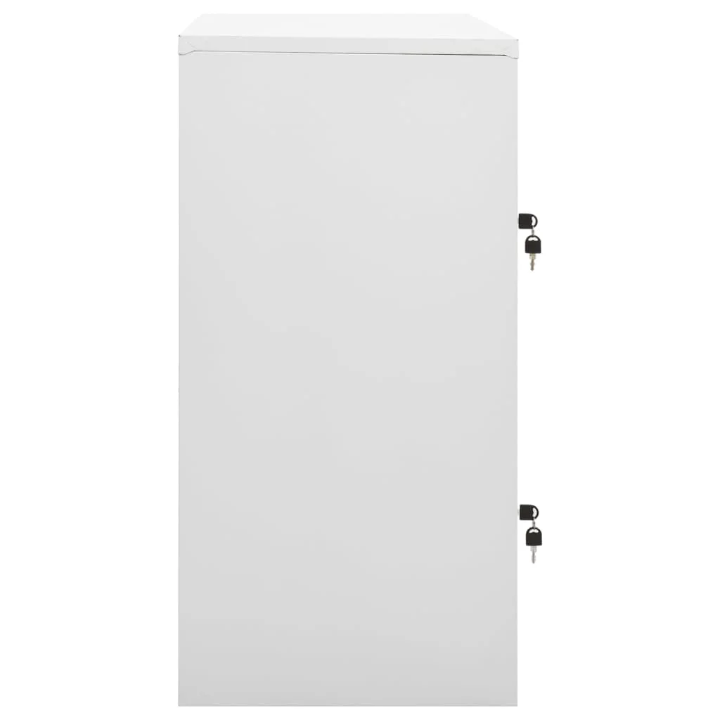 Uzamykacie skrinky 2 ks bledosivé a zelené 90x45x92,5 cm oceľové