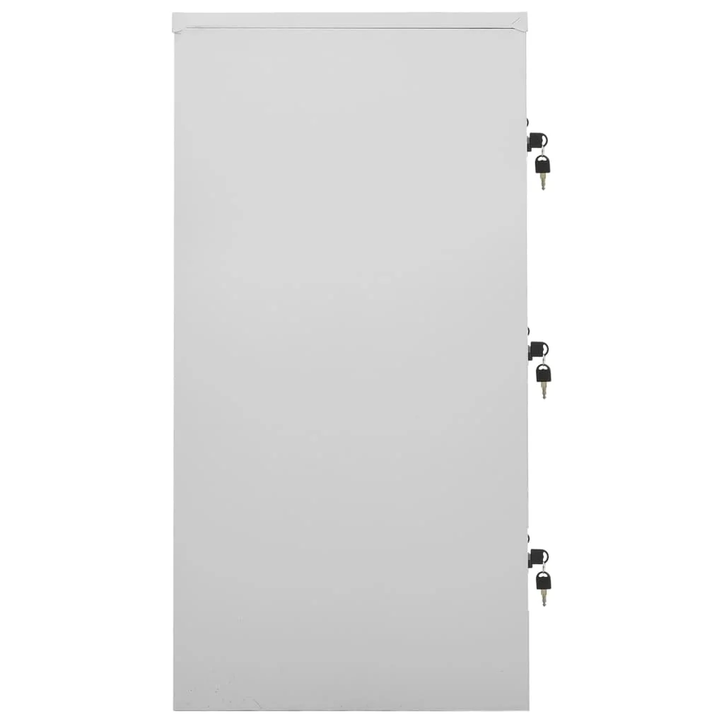 Uzamykacie skrinky 5 ks bledosivé a zelené 90x45x92,5 cm oceľové
