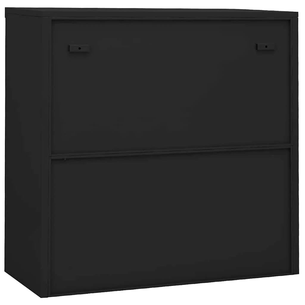 Skrinka s posuvnými dverami s boxom na kvetináče antracitová oceľ 