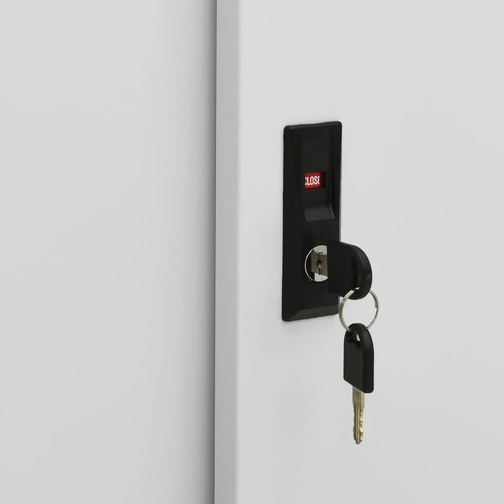 Kancelárska skriňa s posuvnými dverami bledosivá 90x40x90 cm oceľ