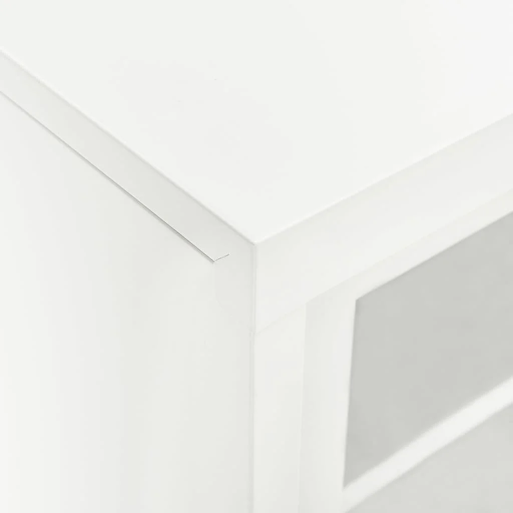 Skriňa s posuvnými dverami biela 90x40x90 cm oceľ