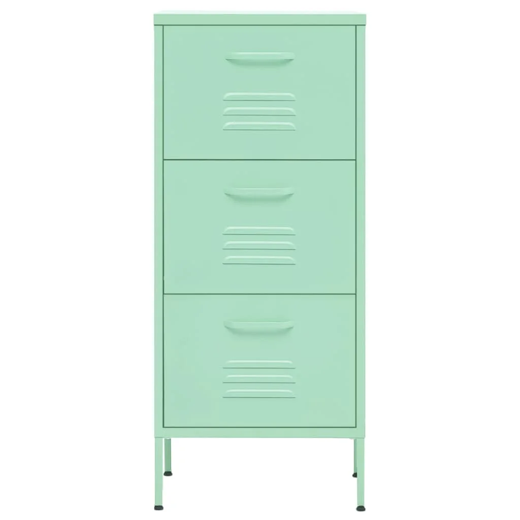 Úložná skrinka mätovo-zelená 42,5x35x101,5 cm oceľ