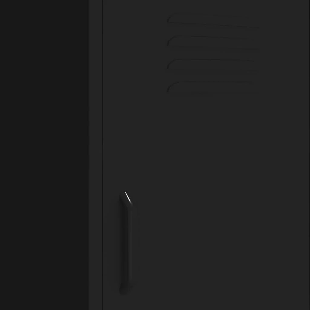 Úložná skrinka čierna 42,5x35x101,5 cm oceľ