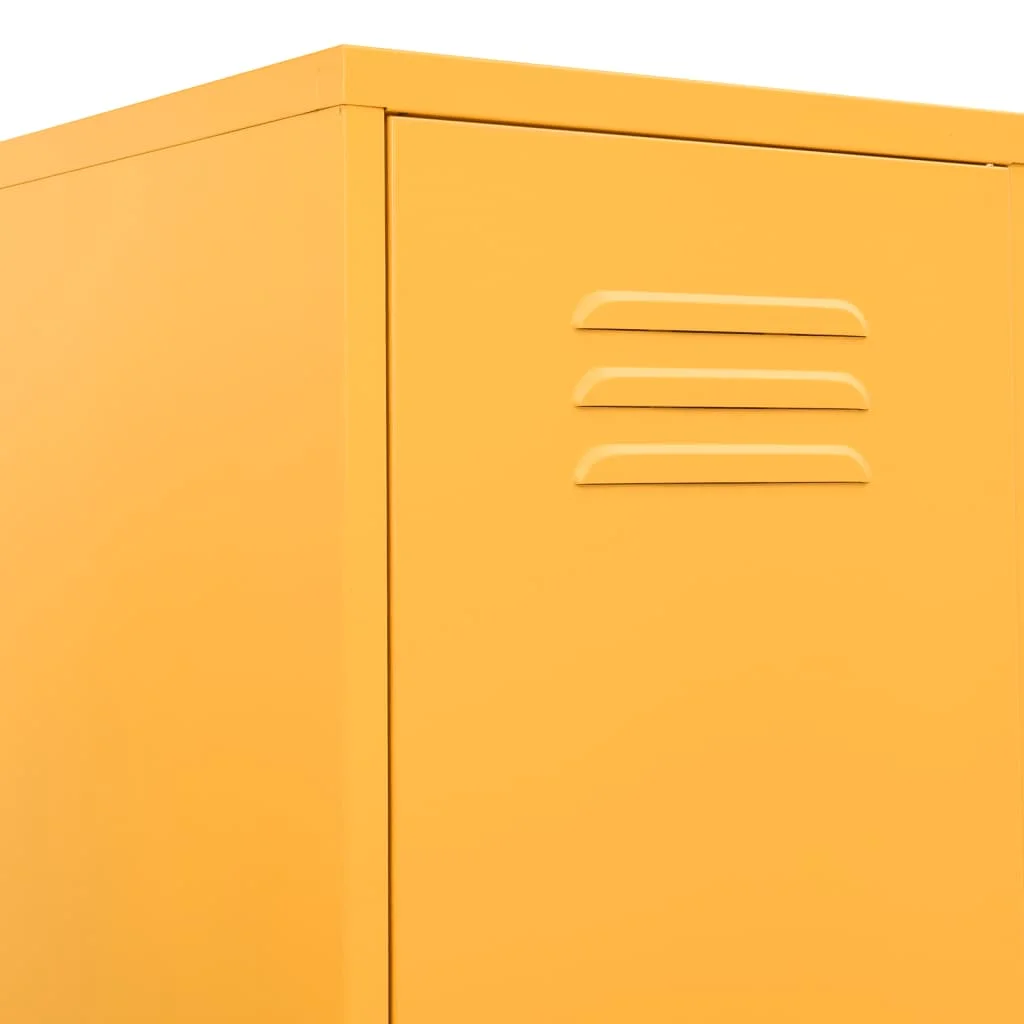 Uzamykacia skriňa horčicovo-žltá 35x46x180 cm oceľová