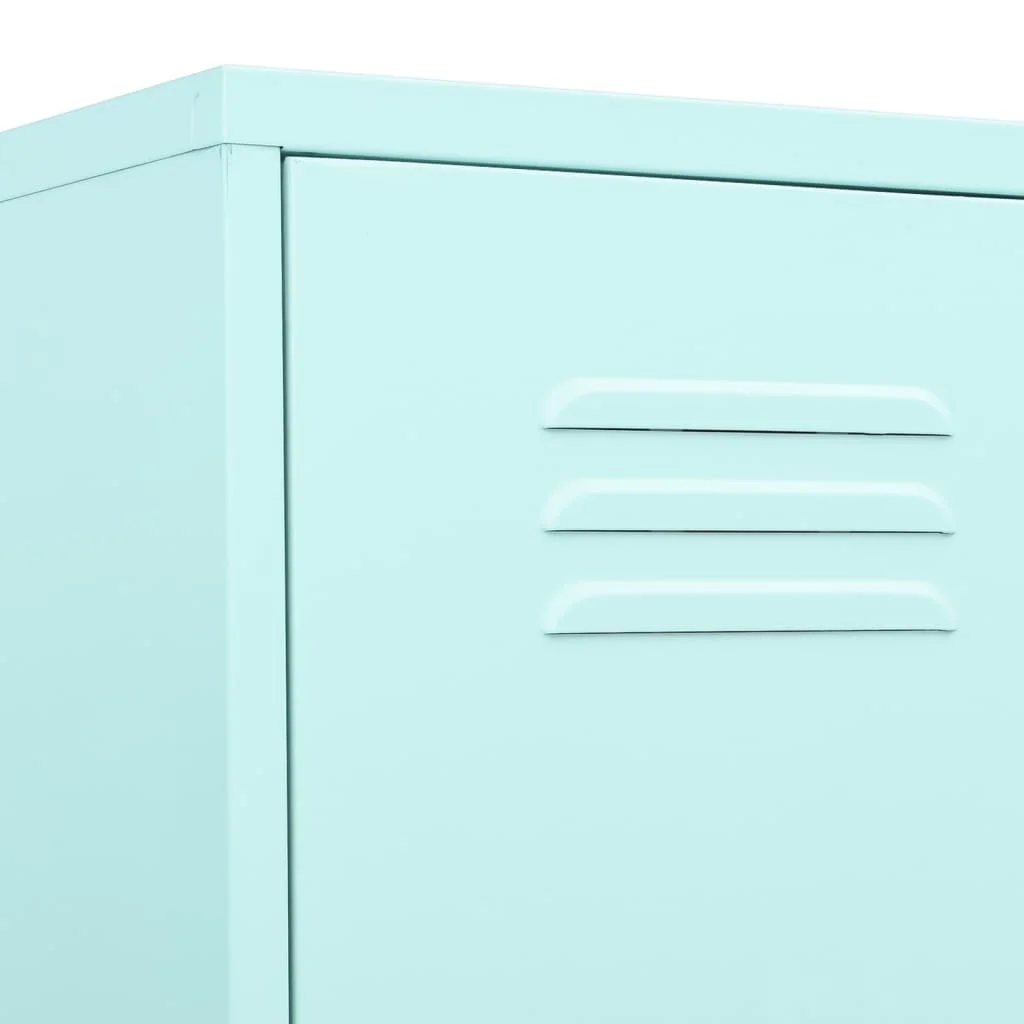 Uzamykacia skriňa mätovo-zelená 35x46x180 cm oceľová