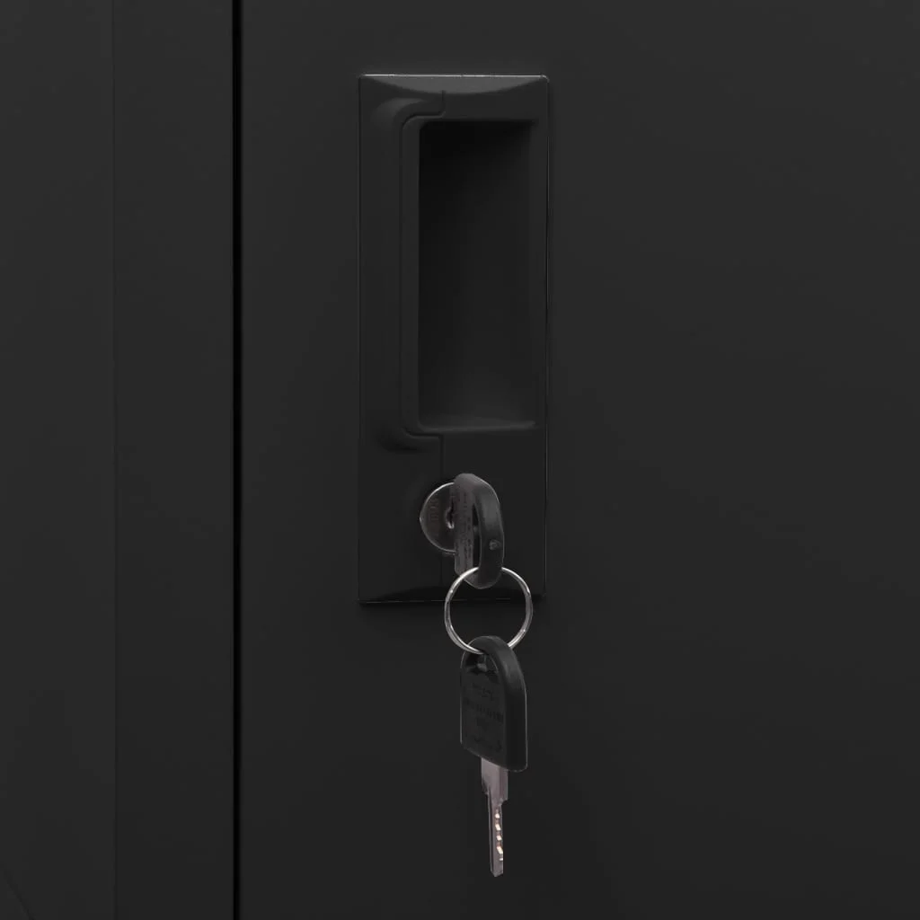 Uzamykacia skriňa čierna 38x40x180 cm oceľová