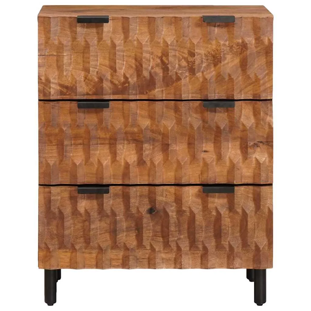 Servírovacia skriňa Drevité hnedé dokončenie 60 x 33,5 x 75 cm