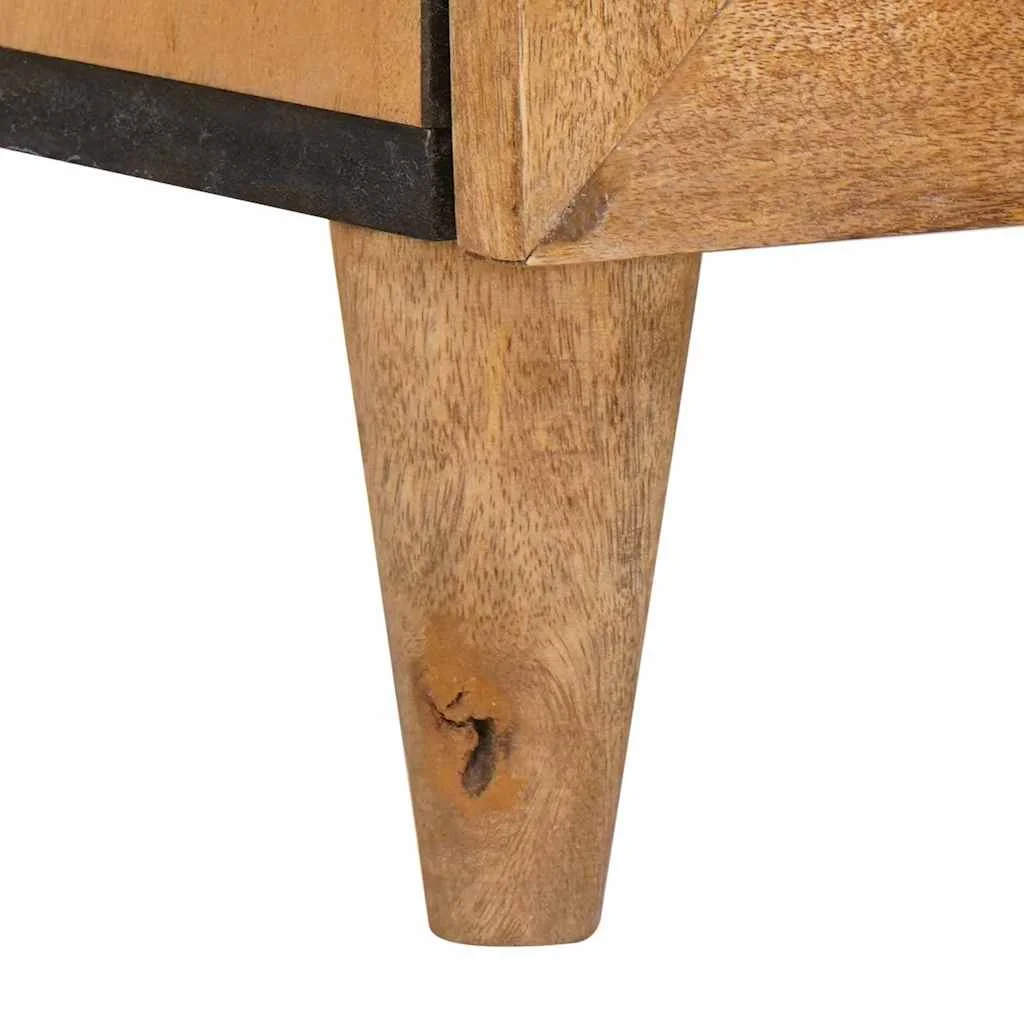 Highboard s poličkou Svetlohnedá 60 x 33 x 100 cm mangový masív