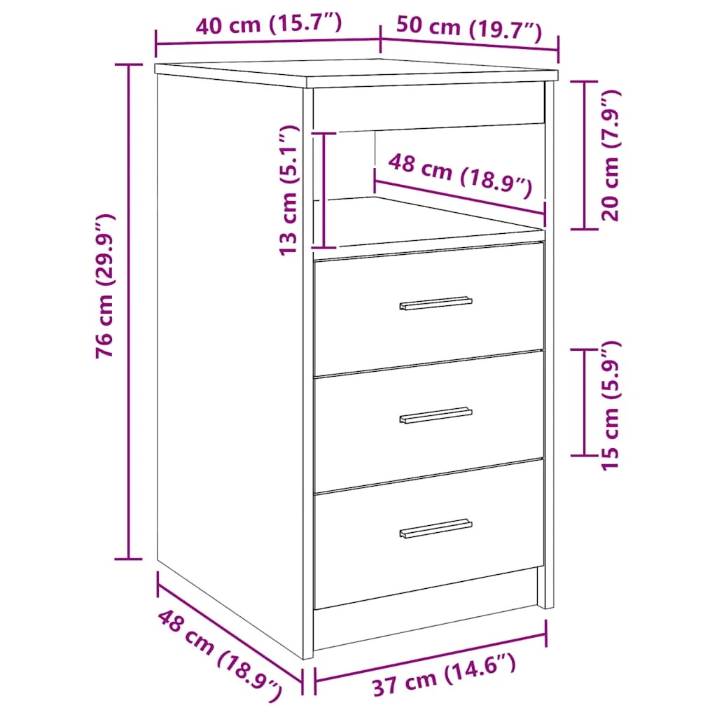 CD skrinka tmavý dub 40x50x76 cm spracované drevo