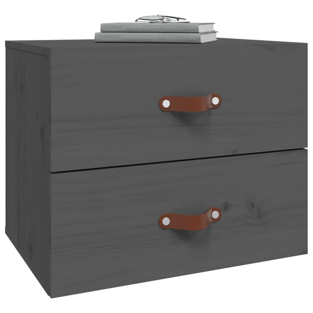 Nástenný nočný stolík sivý 50x36x40 cm