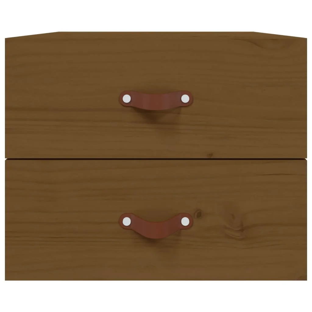 Nástenný nočný stolík medovo-hnedý 50x36x40 cm